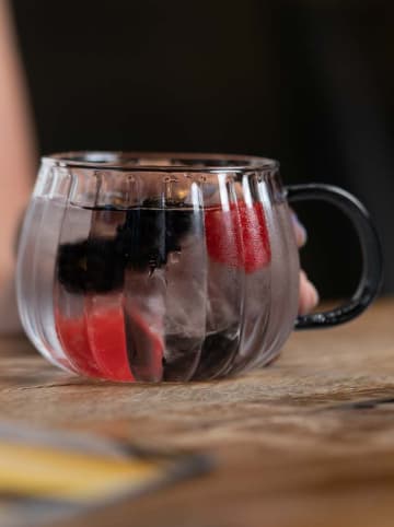 Vialli Design 2-delige set: glazen "Tulip" transparant/grijs - 350 ml