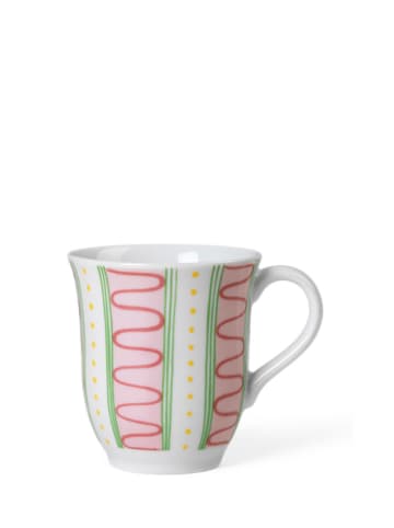 Rosendahl Tasse "Eva" in Weiß/ Rosa/ Grün - 350 ml