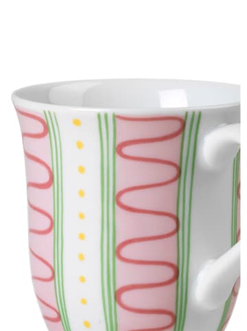 Rosendahl Tasse "Eva" in Weiß/ Rosa/ Grün - 350 ml