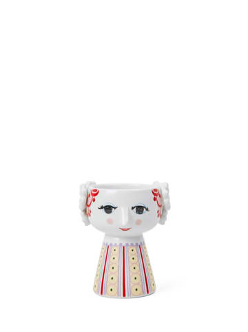 Rosendahl Kerzenständer "Eva" in Weiß/ Rot/ Lila - (H)9,5 cm