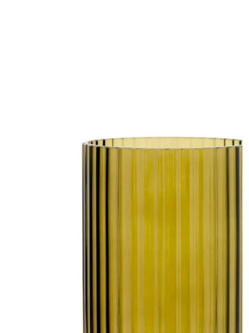 Lyngby Glas Wazon "Lyngby" w kolorze oliwkowym - wys. 20,5 cm
