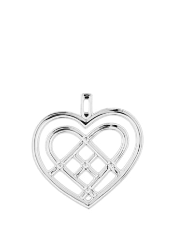 Rosendahl Decoratieve hanger "Gevlochten Kersthart" zilverkleurig - (H)6,5 cm
