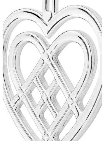 Rosendahl Decoratieve hanger "Gevlochten Kersthart" zilverkleurig - (H)6,5 cm