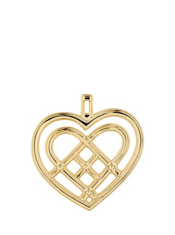 Rosendahl Dekohänger "Geflochtenes Weihnachtsherz" in Gold - (H)6,5 cm