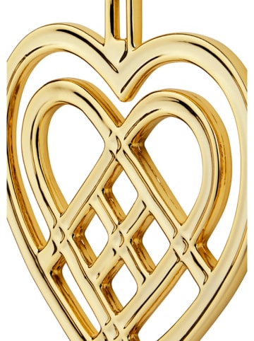 Rosendahl Dekohänger "Geflochtenes Weihnachtsherz" in Gold - (H)6,5 cm