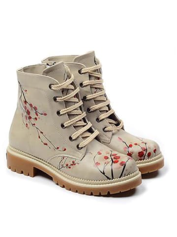 Goby Boots  in Beige/ Pink