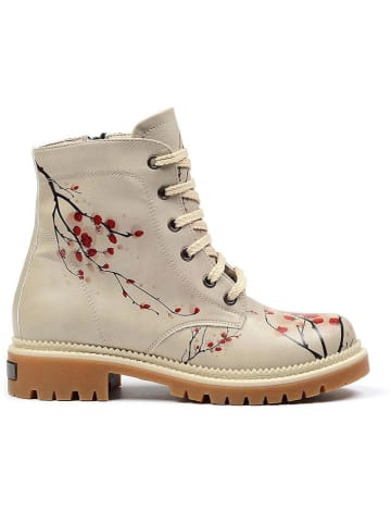Goby Boots  in Beige/ Pink