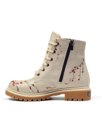 Goby Boots  in Beige/ Pink