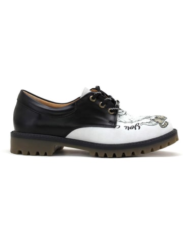 Goby Schnürschuhe in Schwarz/ Weiß