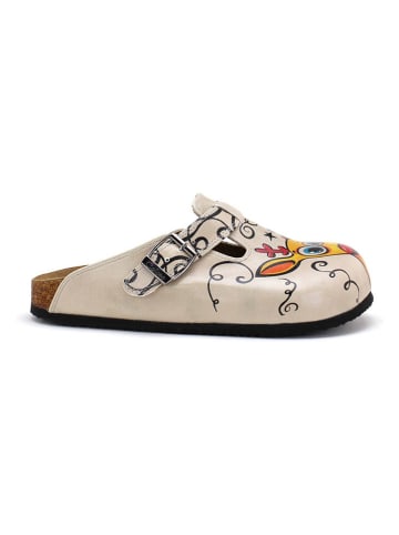 Calceo Clogs in Beige/ Gelb