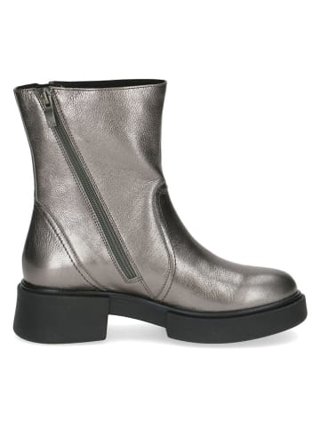 Caprice Leren boots zilverkleurig