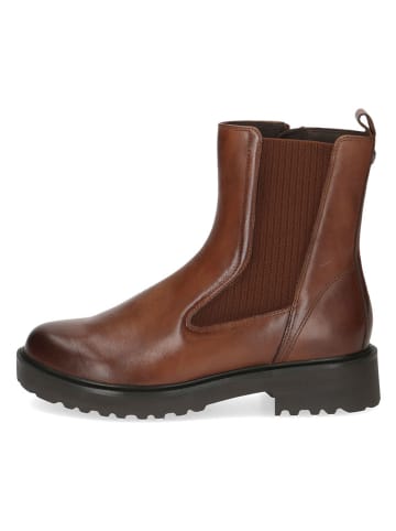 Caprice Leder-Boots in Hellbraun