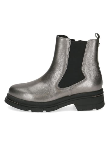 Caprice Leren boots zilverkleurig