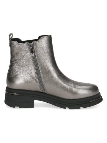 Caprice Leren boots zilverkleurig
