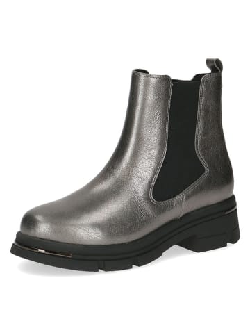 Caprice Leder-Boots in Silber