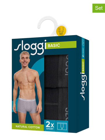 Sloggi Bokserki (2 pary) "Basic" w kolorze czarnym