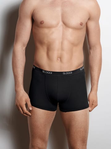 Sloggi 2er-Set: Boxershorts "Basic" in Schwarz