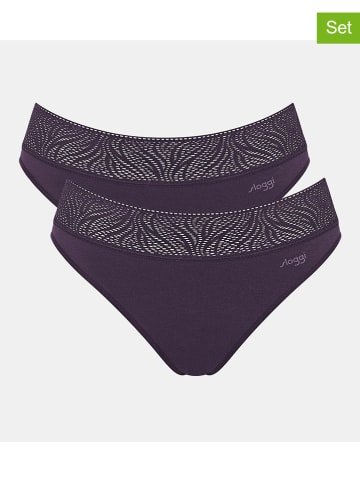 Sloggi Pełne figi menstruacyjne (2 pary) "Tai - Medium" w kolorze fioletowym