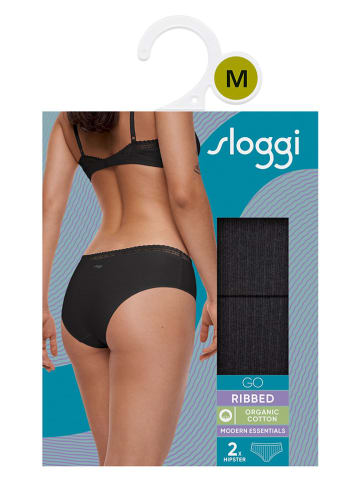 Sloggi 2er-Set: Pantys "Go" in Schwarz