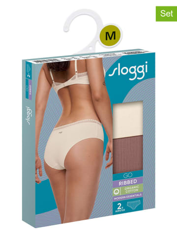 Sloggi 2er-Set: Pantys in Creme/ Hellbraun