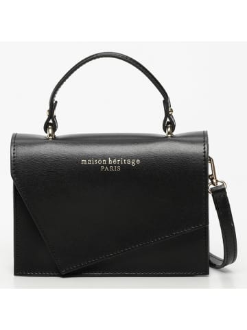 maison héritage PARIS Leder-Umhängetasche "Diamant" in Schwarz - (B)20 x (H)14 x (T)6 cm