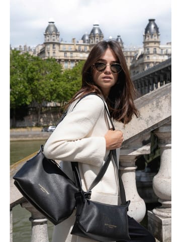 maison héritage PARIS Leren schoudertas "Mini July" zwart - (B)30 x (H)16 x (D)13 cm