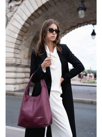 maison héritage PARIS Leder-Schultertasche "Rebe" in Bordeaux - (B)33 x (H)45 x (T)14 cm