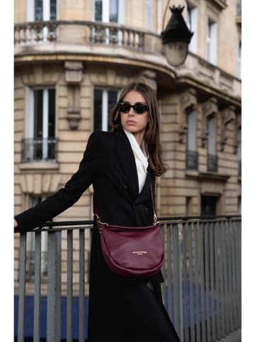 maison héritage PARIS Leder-Umhängetasche "Ric" in Bordeaux - (B)29 x (H)24 x (T)5 cm