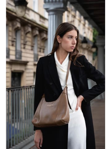 maison héritage PARIS Leder-Umhängetasche "Ale" in Taupe - (B)31 x (H)29 x (T)9 cm