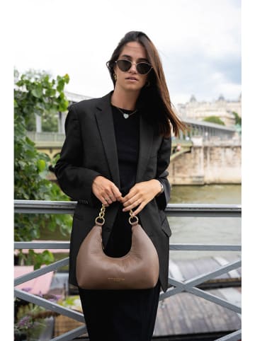 maison héritage PARIS Leder-Henkeltasche "Camila" in Beige - (B)30 x (H)24 x (T)10 cm
