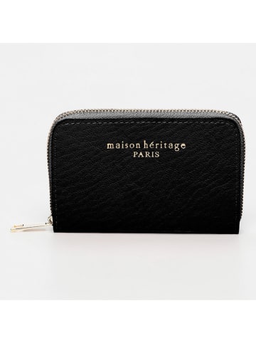 maison héritage PARIS Leren portemonnee "Moni Box" zwart/zwart - (B)20 x (H)11 cm