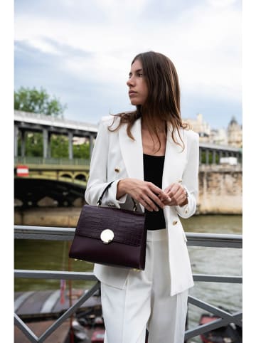 maison héritage PARIS Leder-Umhängetasche "Clau Croco" in Braun - (B)26 x (H)20 x (T)9 cm