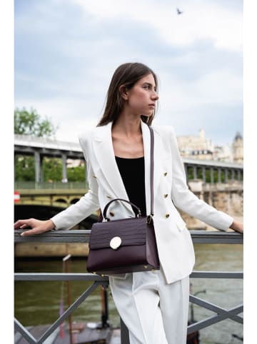maison héritage PARIS Leder-Umhängetasche "Clau Croco" in Braun - (B)26 x (H)20 x (T)9 cm