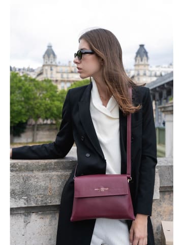 maison héritage PARIS Leder-Umhängetasche "Vaya" in Bordeaux - (B)27 x (H)18 x (T)7 cm