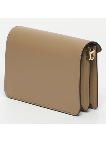 maison héritage PARIS Leder-Umhängetasche "Vic" in Beige - (B)23 x (H)15 x (T)6 cm