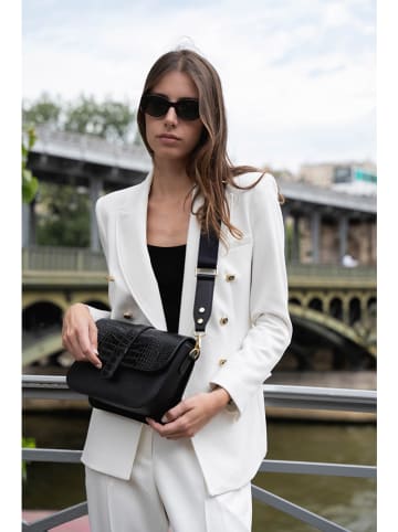 maison héritage PARIS Leder-Umhängetasche "Monica" in Schwarz - (B)23 x (H)14 x (T)7 cm