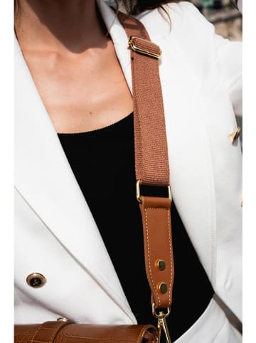 maison héritage PARIS Leder-Umhängetasche "Monica" in Hellbraun - (B)23 x (H)14 x (T)7 cm