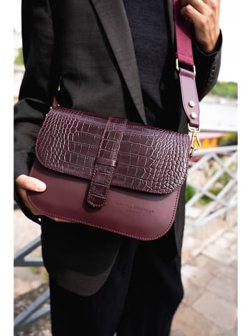 maison héritage PARIS Leder-Umhängetasche "Monica" in Bordeaux - (B)23 x (H)14 x (T)7 cm