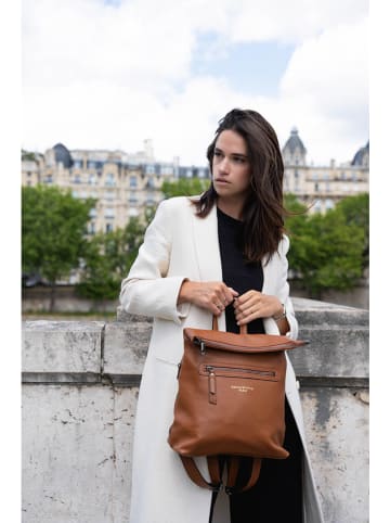 maison héritage PARIS Leder-Rucksack "Vale" in Hellbraun - (B)35 x (H)33 x (T)11 cm