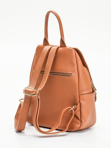 maison héritage PARIS Leren rugzak "Helo" lichtbruin - (B)24 x (H)29 x (D)11 cm
