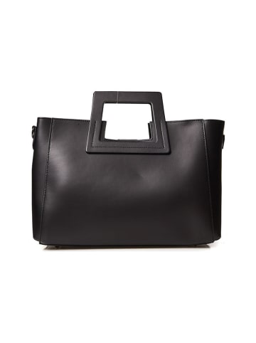 maison héritage PARIS Leder-Henkeltasche "Jane" in Schwarz - (B)34 x (H)26 x (T)11 cm