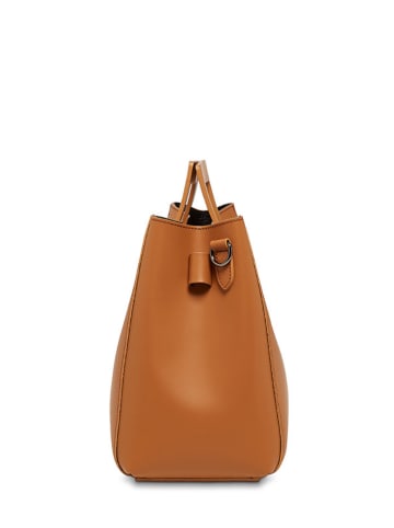 maison héritage PARIS Leren handtas "Jane" lichtbruin - (B)34 x (H)26 x (D)11 cm
