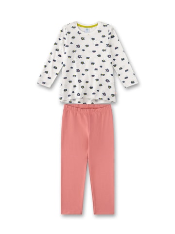 Sanetta Pyjama wit/lichtroze