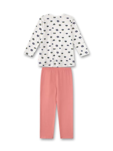 Sanetta Pyjama wit/lichtroze