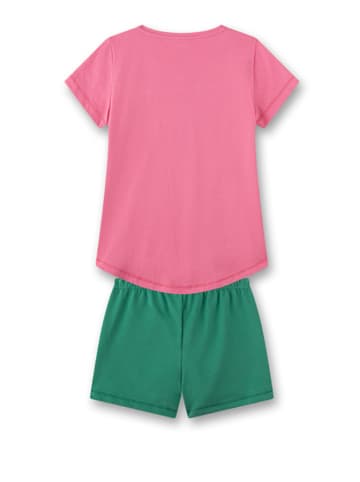 Sanetta Pyjama roze/donkergroen