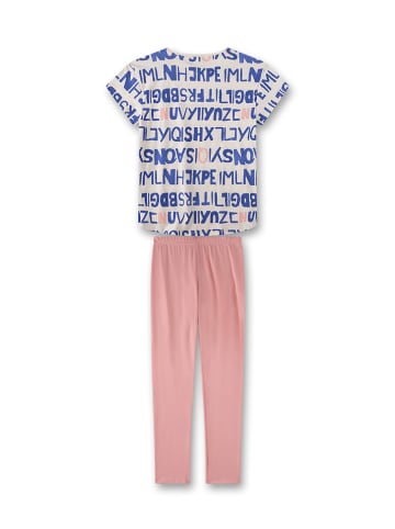 Sanetta Pyjama in Rosa/ Creme/ Blau