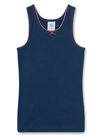 Sanetta 2-delige set: onderhemden wit/donkerblauw