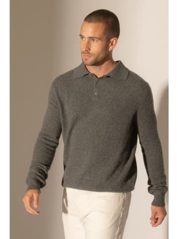 Perfect Cashmere Kasjmieren poloshirt "Spencer" grijs