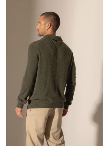 Perfect Cashmere Kaszmirowa koszulka polo "Spencer" w kolorze khaki