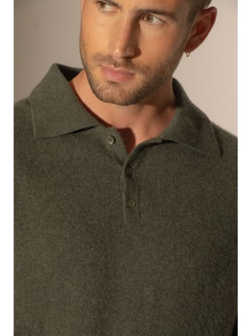 Perfect Cashmere Kasjmieren poloshirt "Spencer" kaki